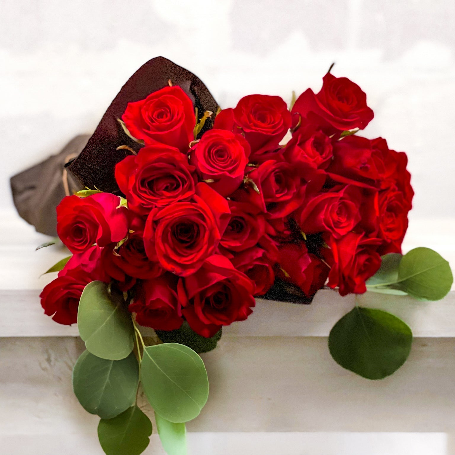 Atado de rosas rojas