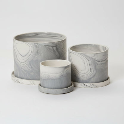 Maceta Marmoleada
