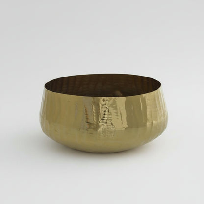 Bowl Roberi dorado de metal para orquídeas, 32cm de alto por 15cm de diámetro