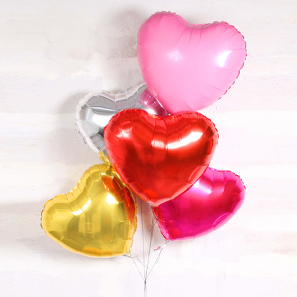 Bouquet de 5 corazones metálicos